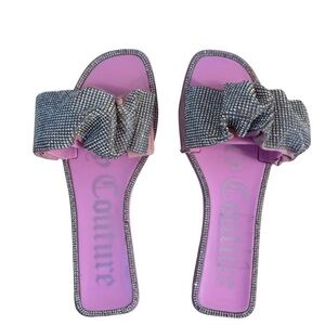 Juicy Couture Women's Pink and Silver Jelly Sandals